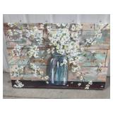 24x36 Multi medium canvas Ball jar print