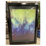 28x41 Black frame with mixed media abstract