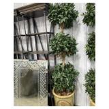 Sweet Bay artificial triple ball topiary tree in