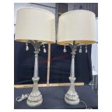 Pair of Stiffel Ellie Table lamps with crystal