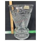 12 inch American cut glass vase