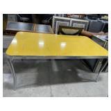 Vintage look Chrome leg, yellow top table