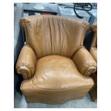 Stanford Furniture Co. Terracotta leather arm