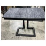 Noir Alonzo style side table black steel legs