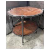 Theodore Alexander 2 tire end table   (damge as