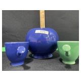 VINTAGE FIESTAWARE DEMI TASSE 2 CUPS AND 1 JAR