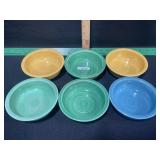 VINTAGE FIESTAWAREW 5 1/2 INCH BOWLS ASSORTED