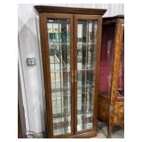 Pulaski Curio cabinet with leaded beveled glass