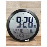 Marathon round digital wall clock