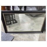 48x30 Black frame wall mirror