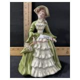 FLORENCE FIGURINE 8 1/2 TALL GREEN