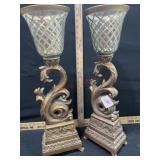 2- Mark Roberts vintage style resin candlestick