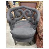 Modern grey upholstered accent chair