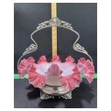 VICTORIAN BRIDES BASKET PINK11 INCH BOWL