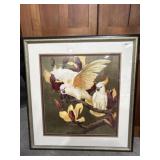 33x36 Black frame with matted bird print