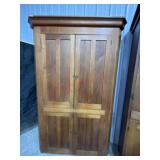 Walnut corner cabinet 48x18x60