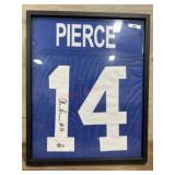 Colts #14 Pierce signed and framed jersey