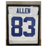 Colts #83 Allen signed and framed jersey