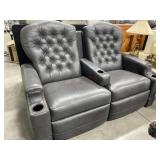 Fortress Seating luxury leather theater 2 seat