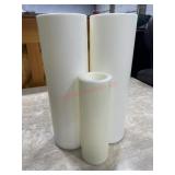 3- Flameless candles  12 and 18 inch tall