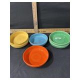 VINTAGE FIESTWARE 6 INCH CEREAL BOWLS 6 QTY