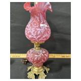 FENTON /LG WRIGHT DAISEY AND FERN CRANBERRY SATIN