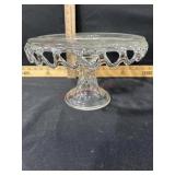 CRYSTAL LACE EDGE CAKE STAND WITH RUM WELL