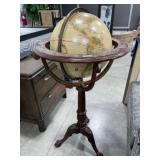 World globe on ornate stand