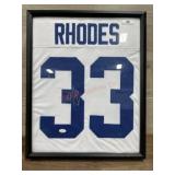 Colts Rhodes autographed framed jersey