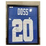 Colts Doss signed and framed jersey