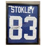 Colts Stokley autographed framed jersey