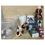 Tote with Santa / snowman/  snow blanket and