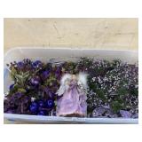 Tote of Purple ornaments and picks