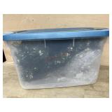 Tote with snow frosted garland and snowflake