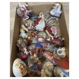 Flat of various Christmas ornaments