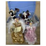 Small tote with angel toppers/ ornaments