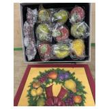 Box of new fruit ornaments