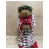 Red and green dress Boyds bear tree topper