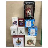 Storage tote with 8 Hallmark and Rudolph