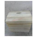 Wood trunk with 30 Thomas Paconni glass ornaments