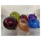 Set of 6 David Shindler Hand blown glass