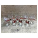 8 Coke Cola Santa glasses