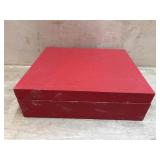 Red box of 9 glass ornaments