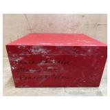 Red box of 16 glass ornaments