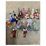 Flat of Hallmark ornaments 3 Stooges and more