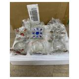 Set of 12 jeweled snowflake napkin rings