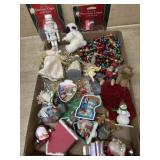 Flat of various tree ornaments