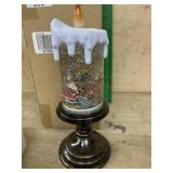 Battery operated glitter candlestick