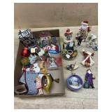 Flat of various Christmas ornaments