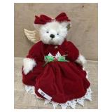 Boyds Bear Christmas angel bear in red dress